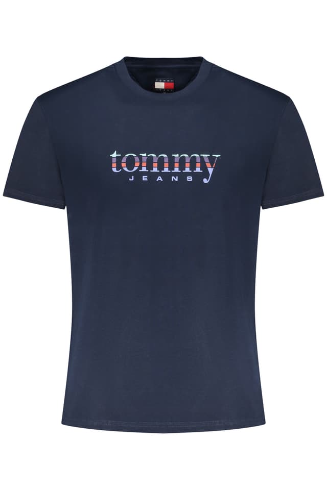 МЪЖКА ТЕНИСКА С КЪС РЪКАВ TOMMY HILFIGER, СИНЯ