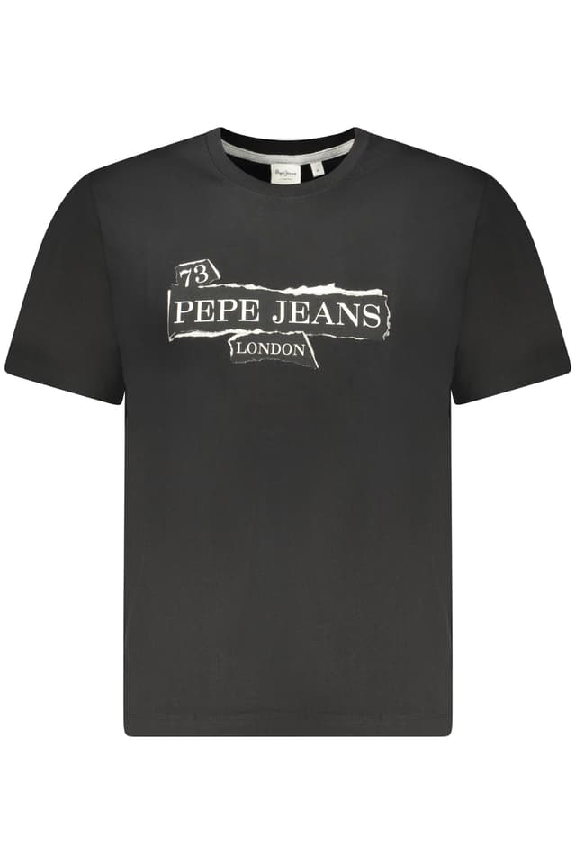 МЪЖКА ТЕНИСКА С КЪС РЪКАВ PEPE JEANS, ЧЕРНА