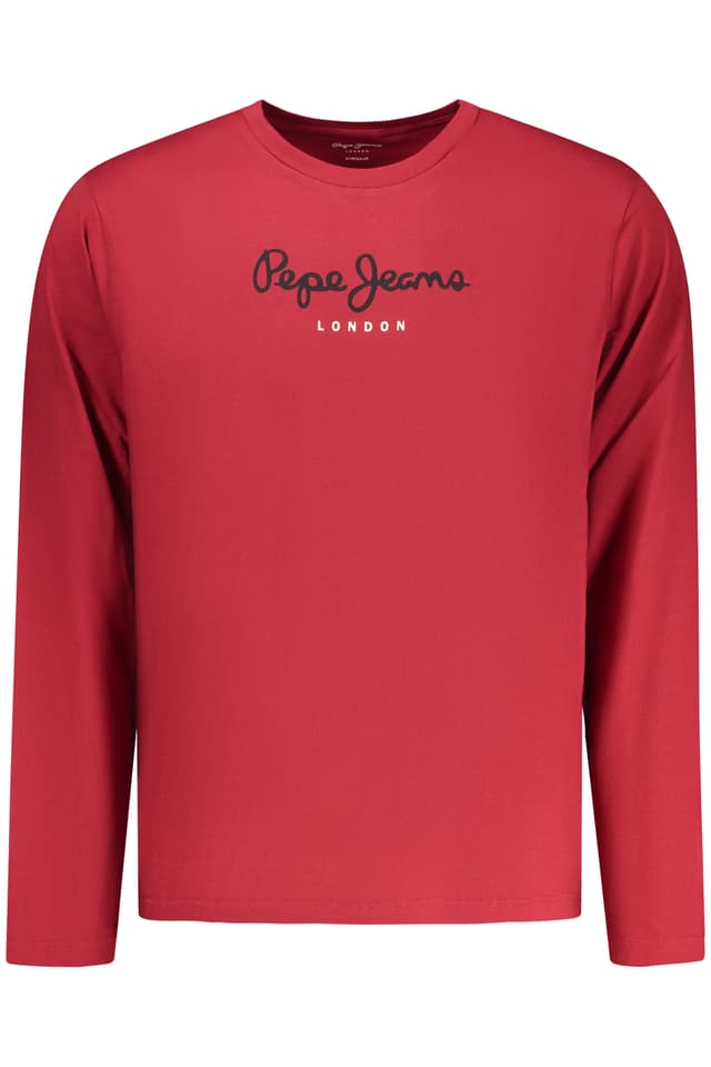 МЪЖКА ТЕНИСКА С ДЪЛЪГ РЪКАВ PEPE JEANS, ЧЕРВЕНА