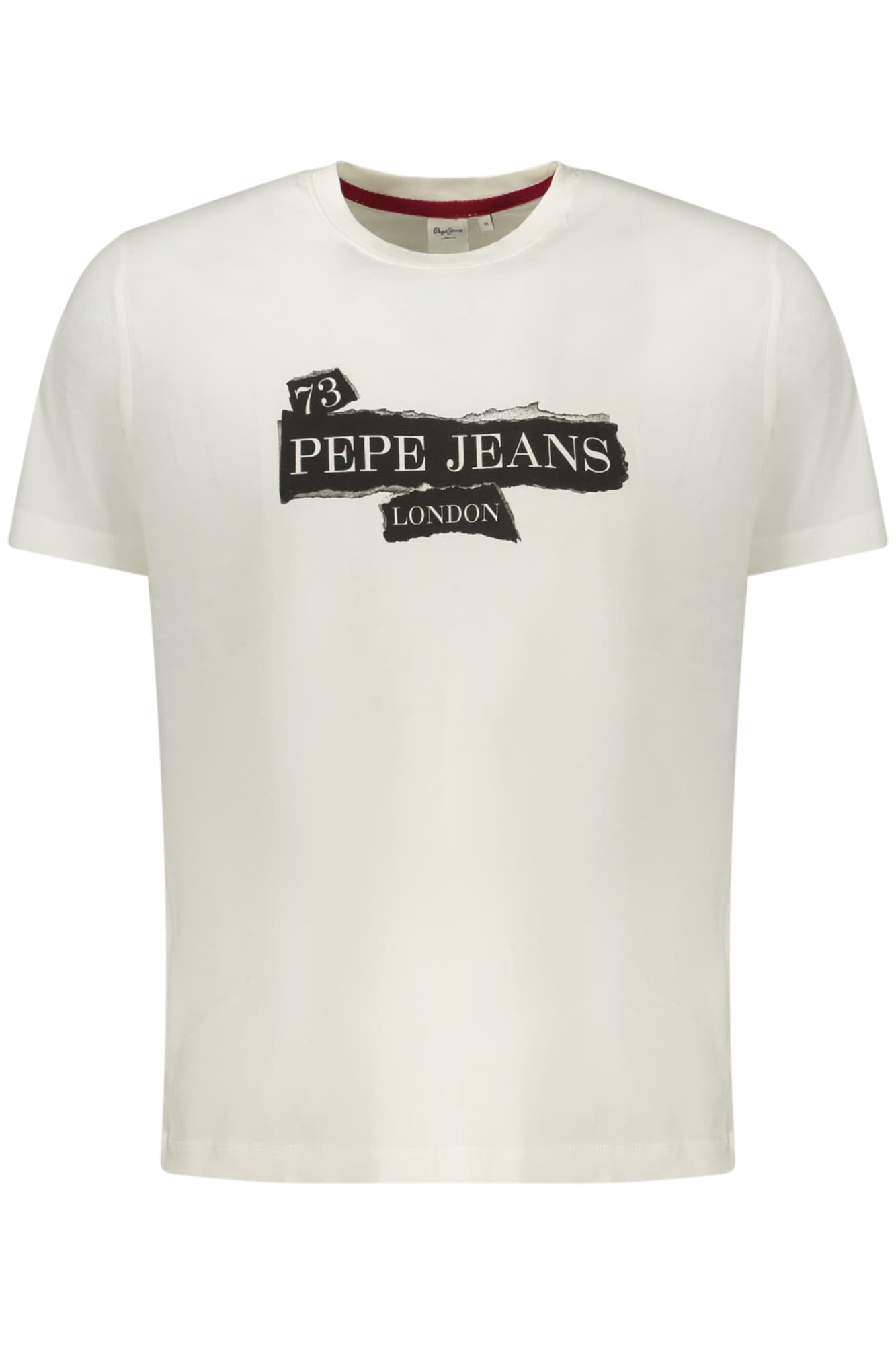 МЪЖКА ТЕНИСКА С КЪС РЪКАВ PEPE JEANS, БЯЛА - PEPE JEANS