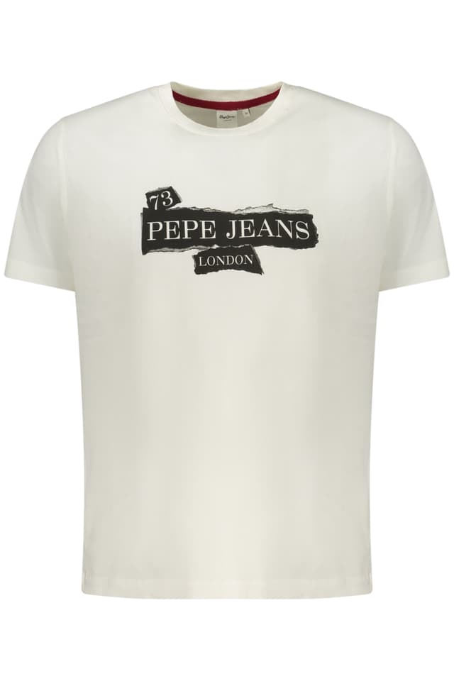 МЪЖКА ТЕНИСКА С КЪС РЪКАВ PEPE JEANS, БЯЛА