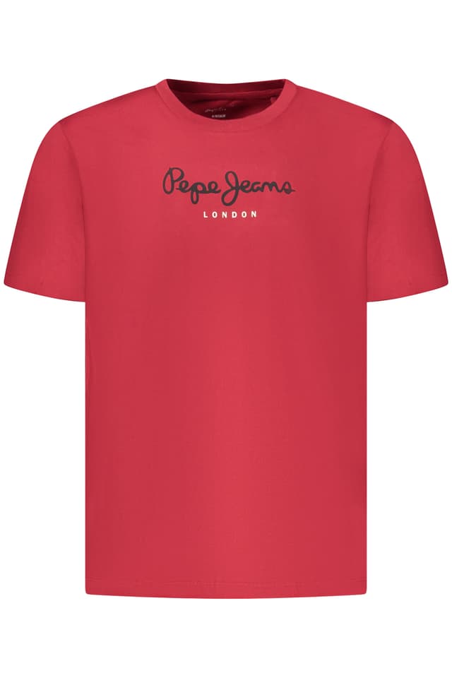 МЪЖКА ТЕНИСКА С КЪС РЪКАВ PEPE JEANS, ЧЕРВЕНА