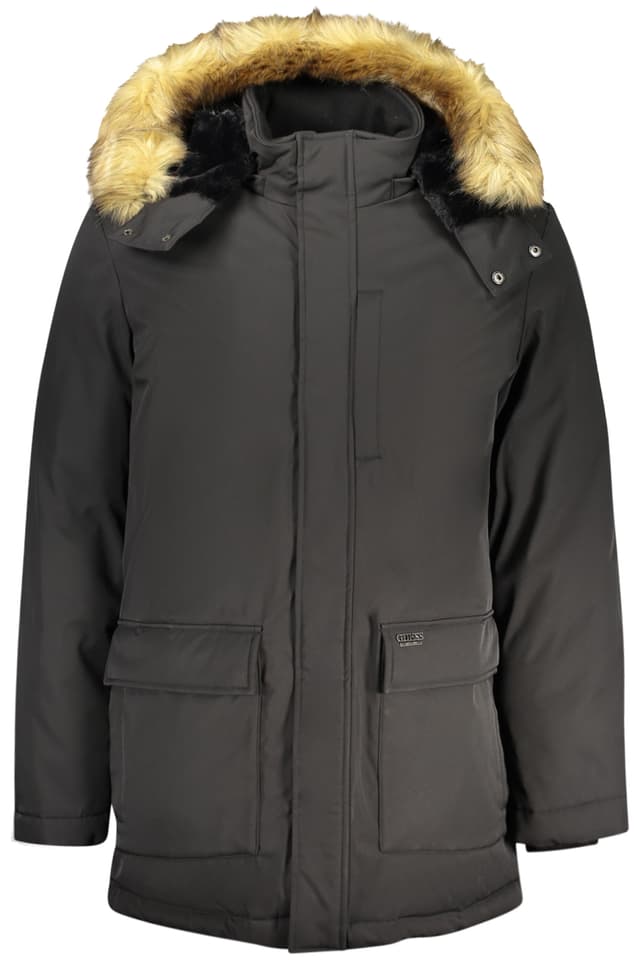 Мъжко черно яке GUESS JEANS