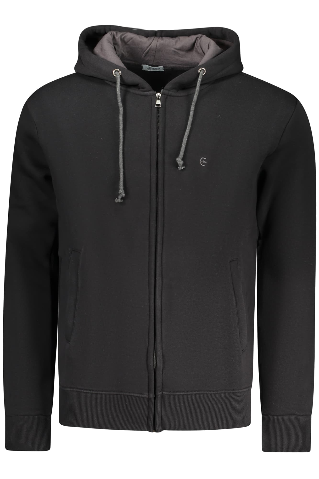 Мъжки черен суитшърт с цип COVERI MOVING - COVERI MOVING