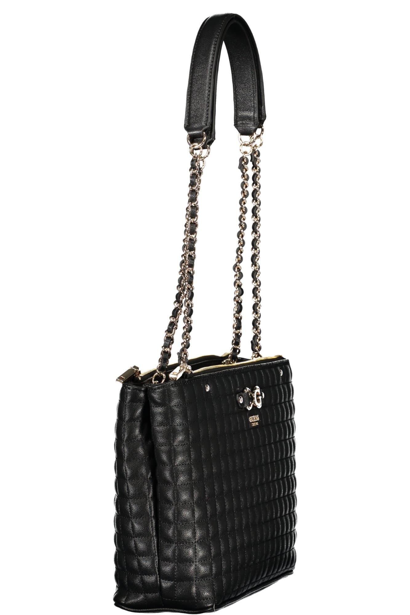 Чанта GUESS JEANS за жени, черна - GUESS JEANS