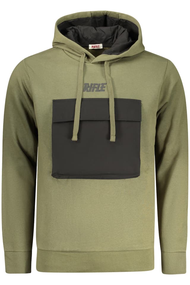 Мъжки суитшърт с цип RIFLEVEL, зелен
