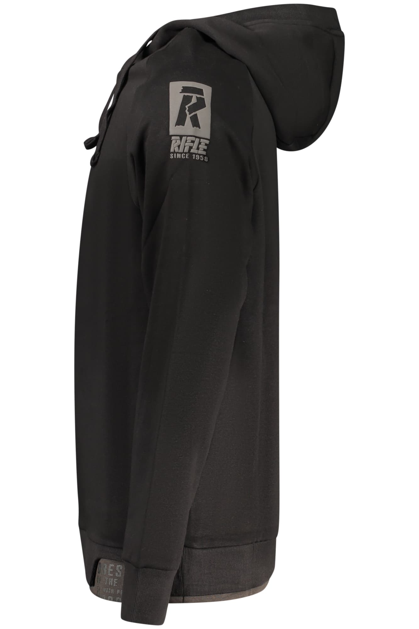 Мъжки черен суитшърт с цип RIFLE - RIFLE