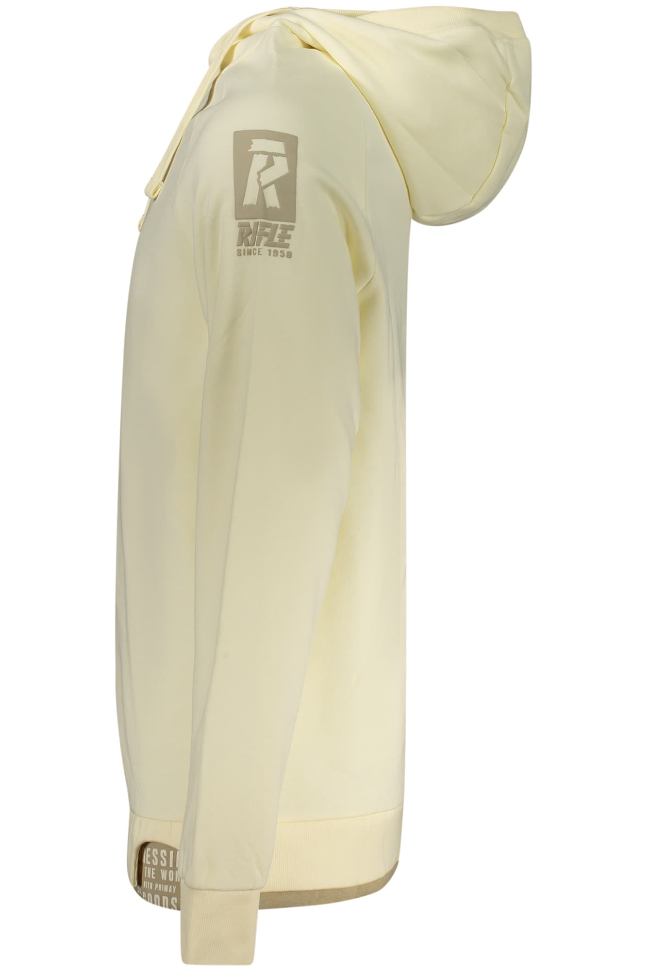 Мъжки суитшърт с цип RIFLEVEL, бял - RIFLE