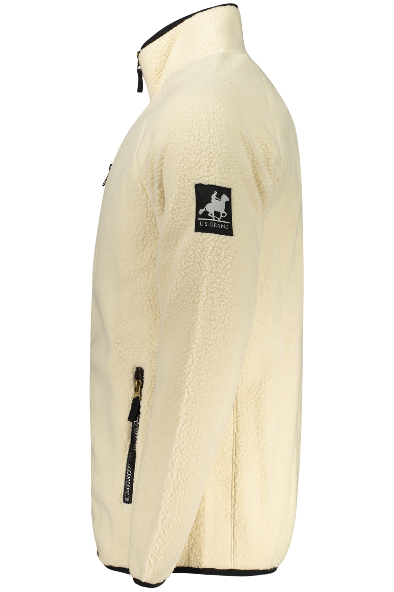 Мъжки бял суитшърт с цип US GRAND - U.S. GRAND