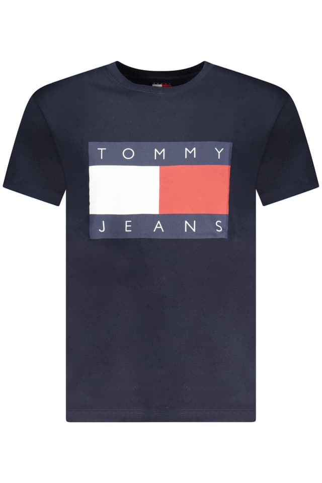 МЪЖКА ТЕНИСКА С КЪС РЪКАВ TOMMY HILFIGER, СИНЯ