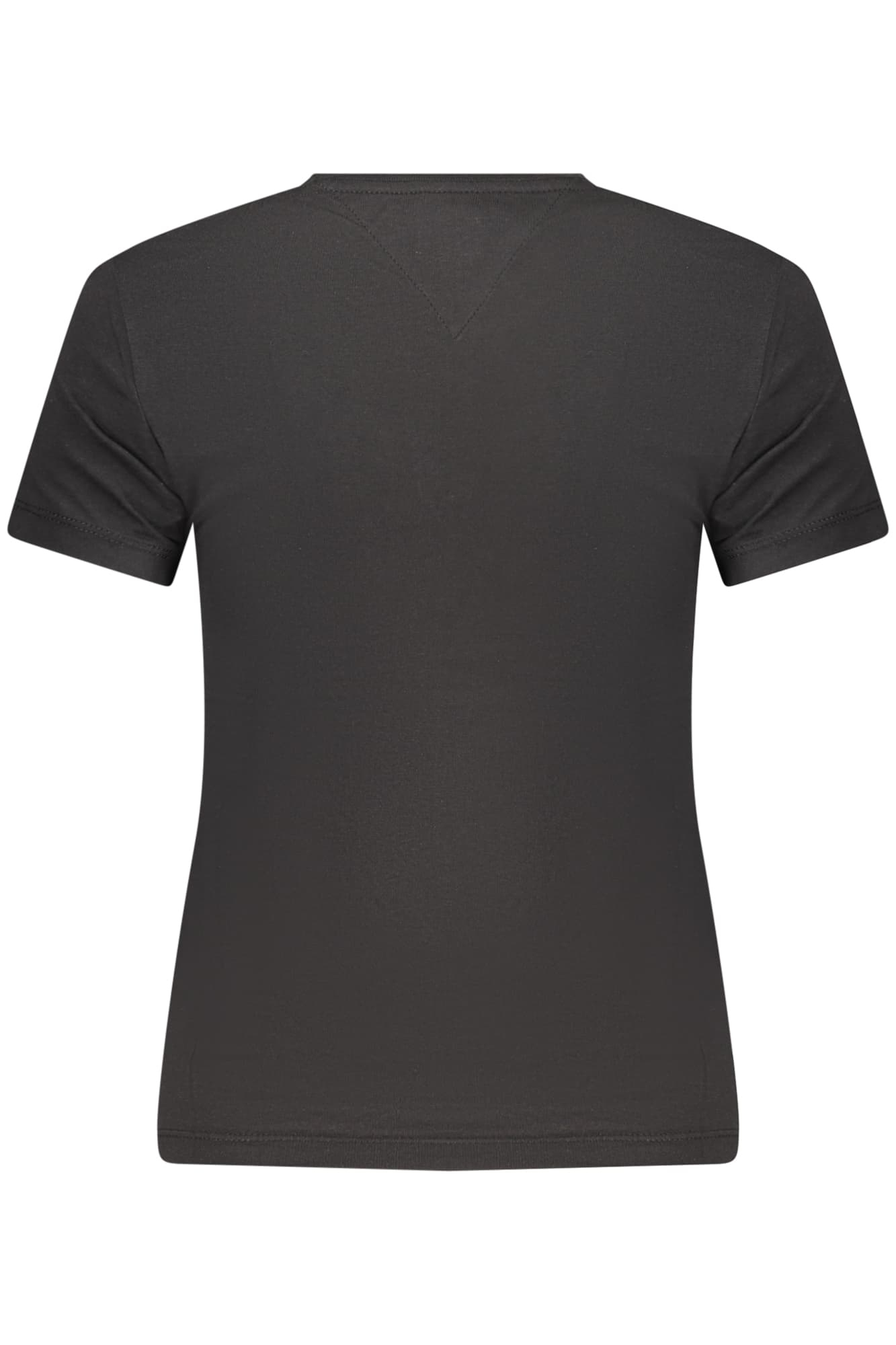 Дамска тениска с къс ръкав TOMMY HILFIGER, черна - TOMMY HILFIGER