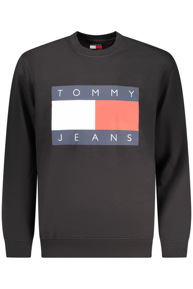 Мъжки черен суитшърт с цип TOMMY HILFIGER