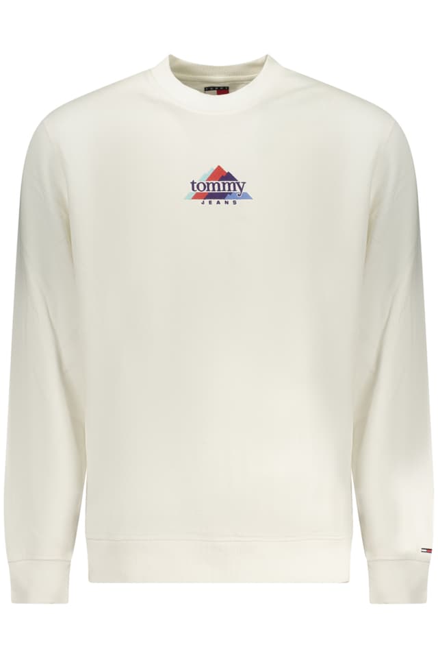 Мъжки суитшърт с цип TOMMY HILFIGER, бял