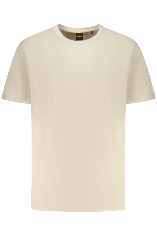 МЪЖКА ТЕНИСКА С КЪС РЪКАВ BOSS, БЕЖОВА