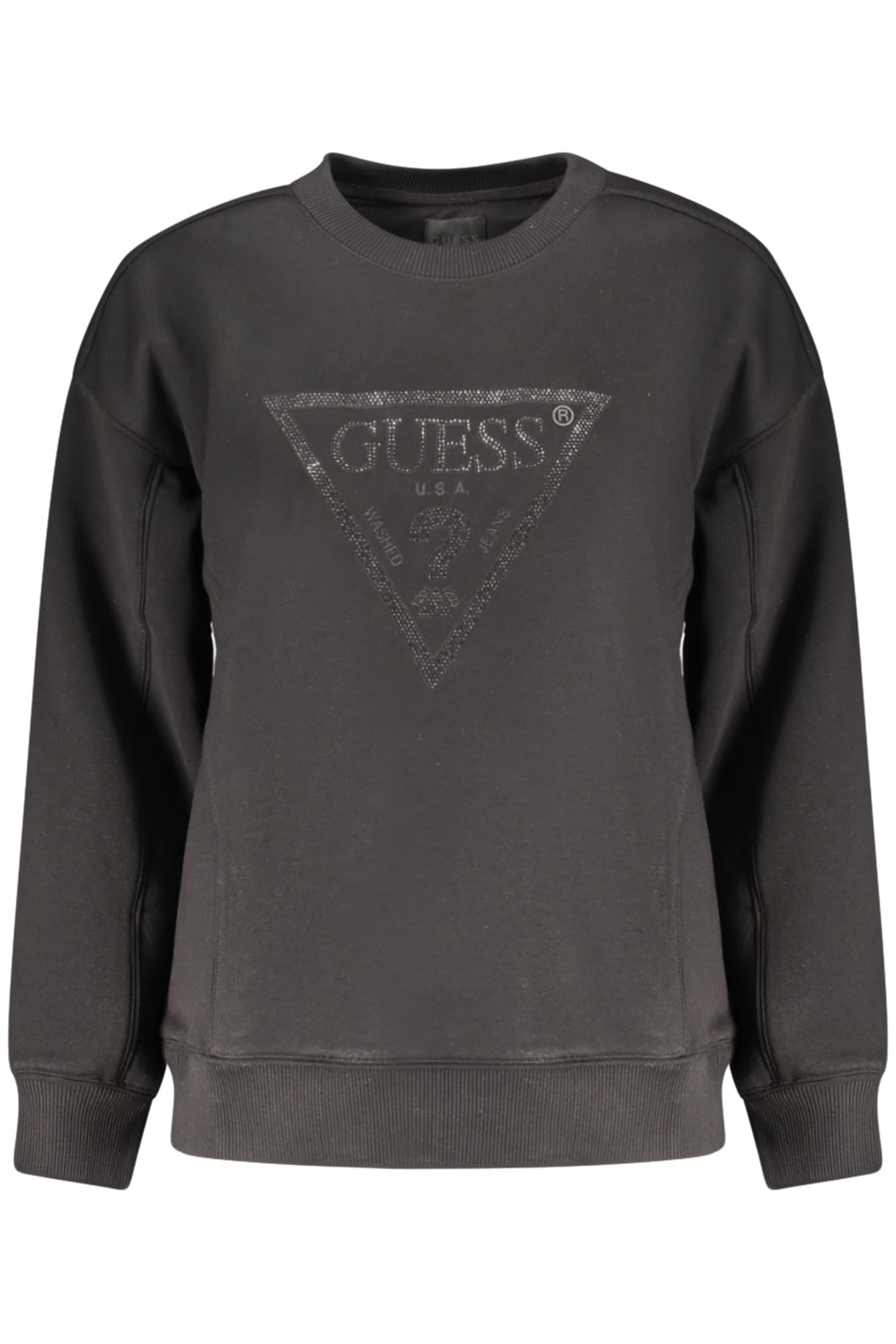 ДАМСКИ ЧЕРЕН СУИТШЪРТ С ЦИП GUESS JEANS - GUESS JEANS