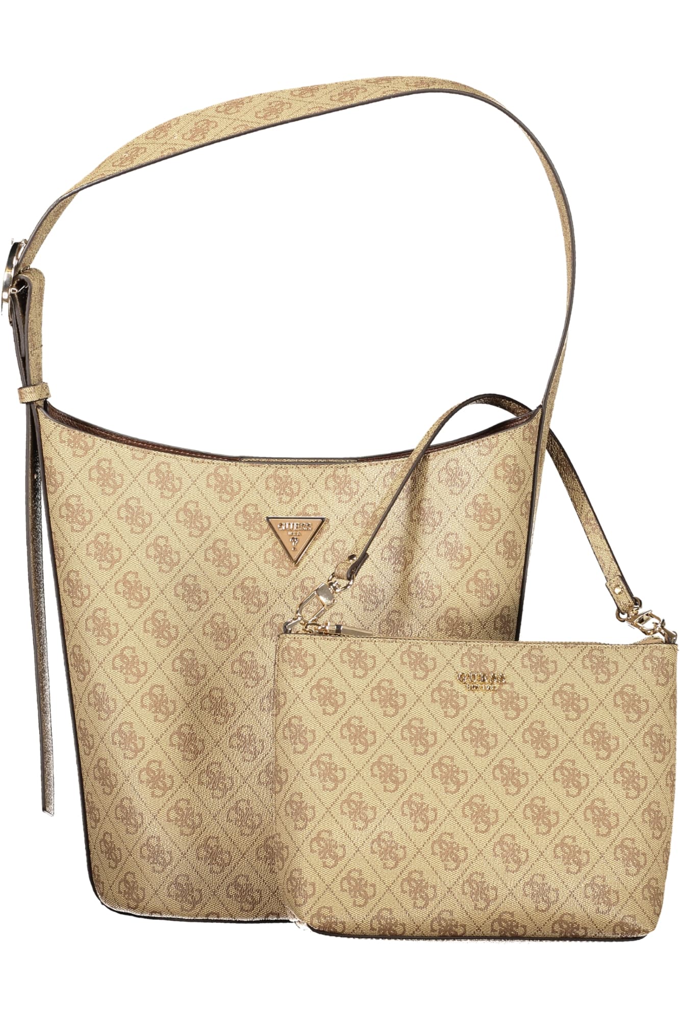 Дамска бежова чанта GUESS JEANS - GUESS JEANS