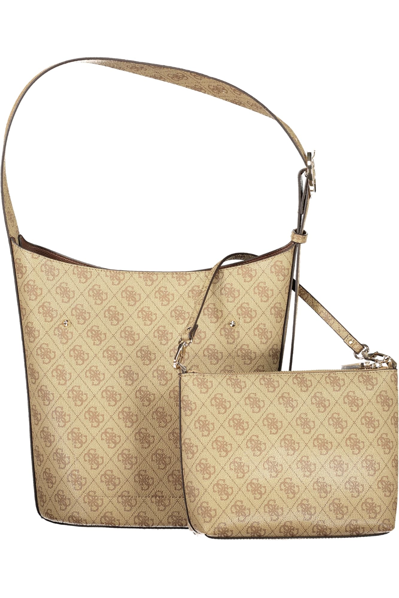 Дамска бежова чанта GUESS JEANS - GUESS JEANS