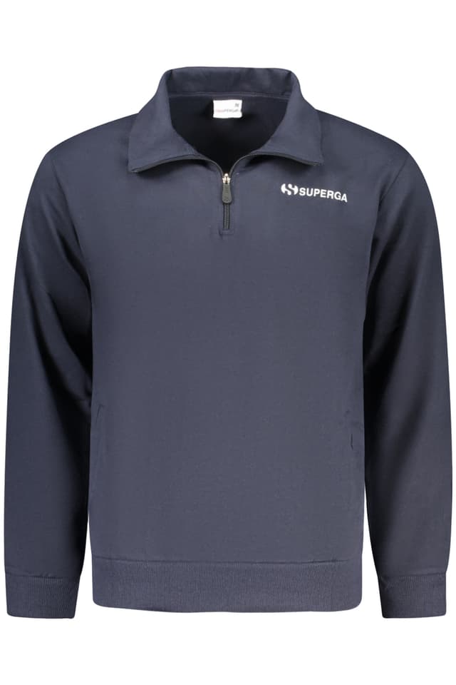 Мъжки суитшърт с цип Superga в син цвят