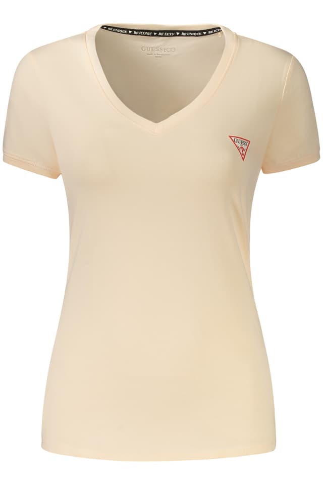 Дамска тениска с къс ръкав GUESS JEANS, розова