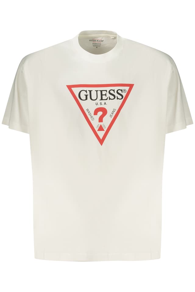 МЪЖКА ТЕНИСКА С КЪС РЪКАВ GUESS JEANS, БЯЛА