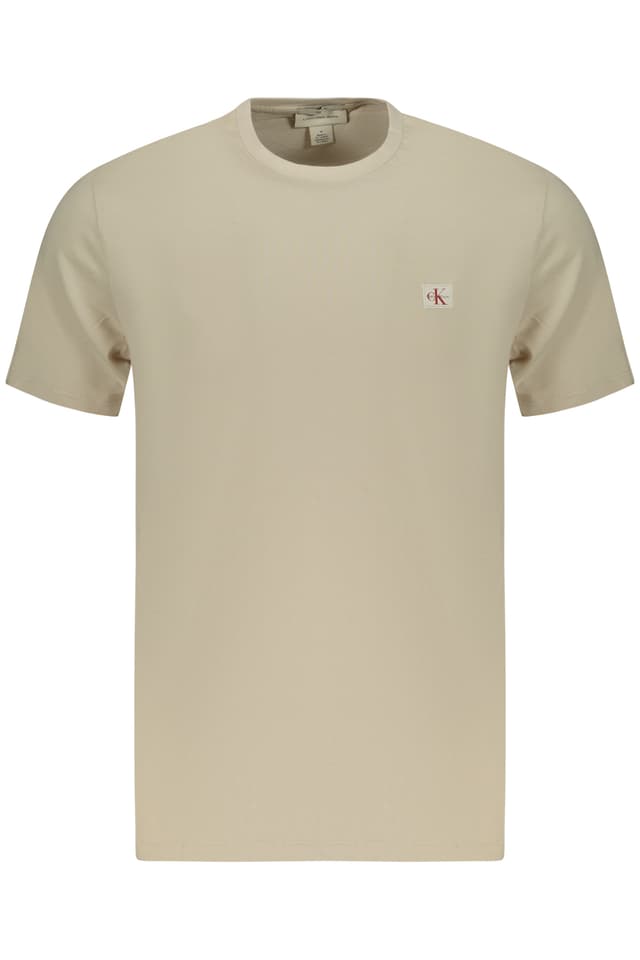 МЪЖКА ТЕНИСКА С КЪС РЪКАВ CALVIN KLEIN, БЕЖОВА