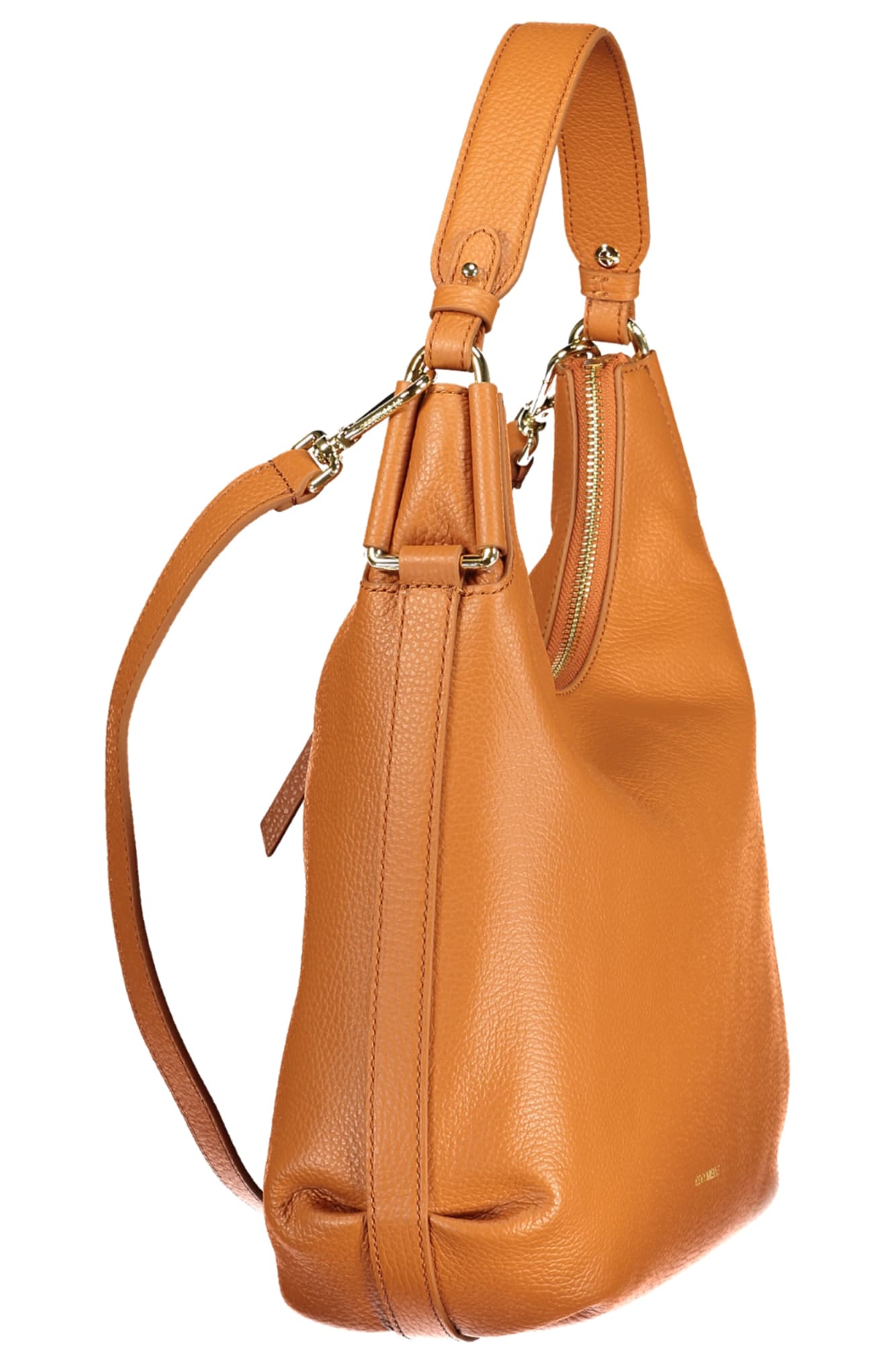 ДАМСКА ЧАНТА COCCINELLE В ОРАНЖЕВ СЪС СИНЬО - COCCINELLE