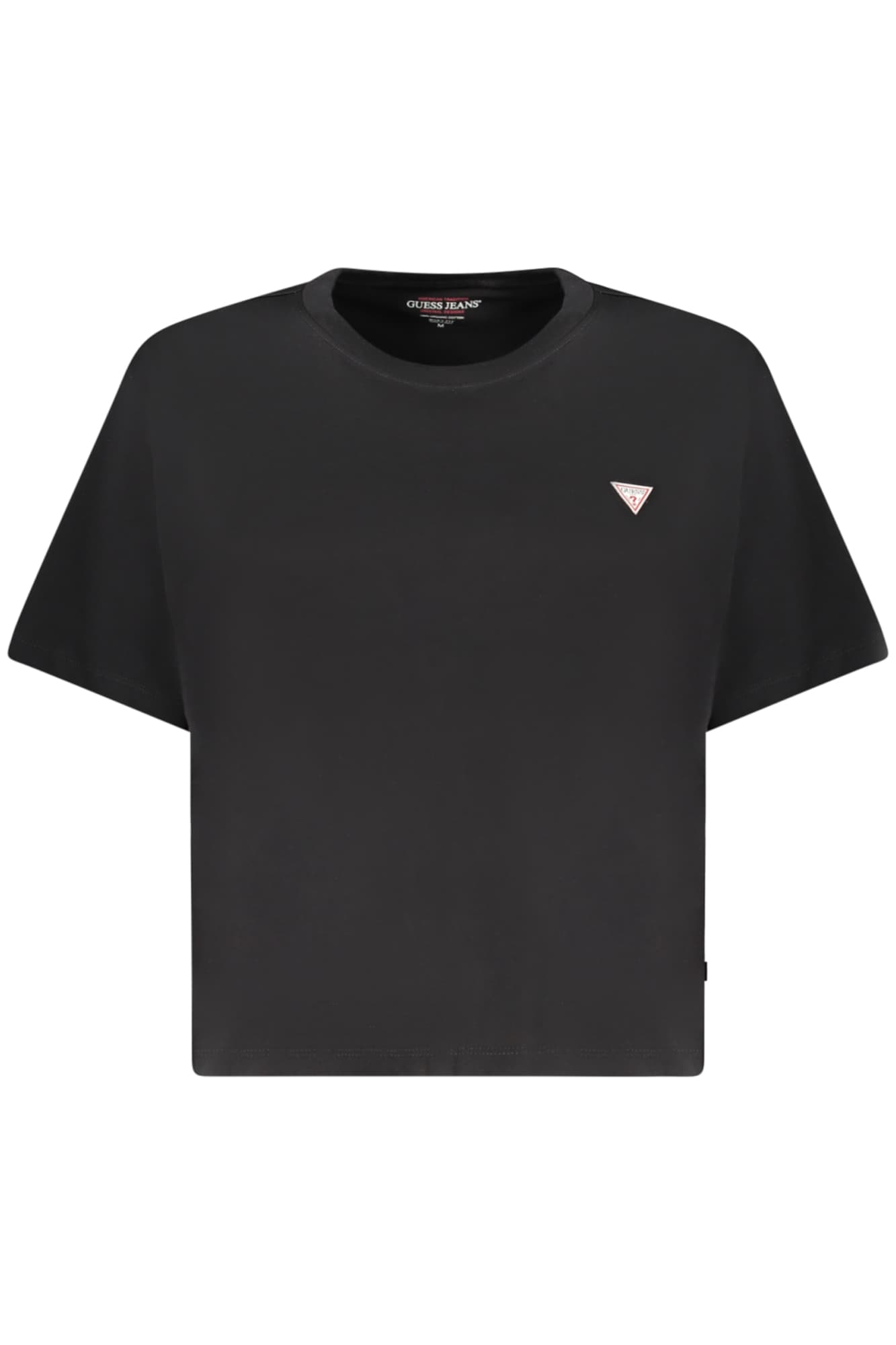Дамска тениска с къс ръкав GUESS JEANS, черна - GUESS JEANS