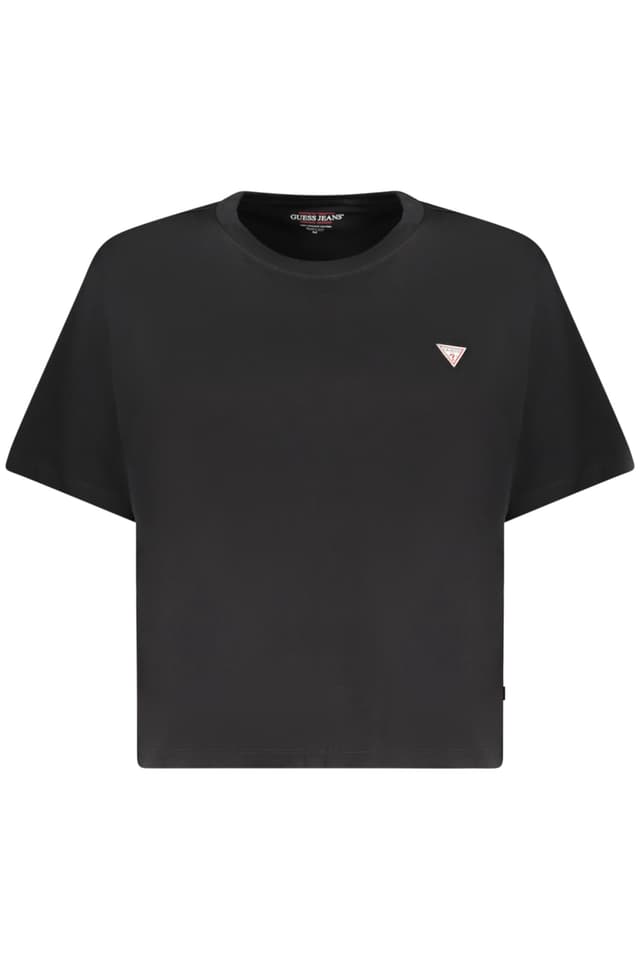 Дамска тениска с къс ръкав GUESS JEANS, черна