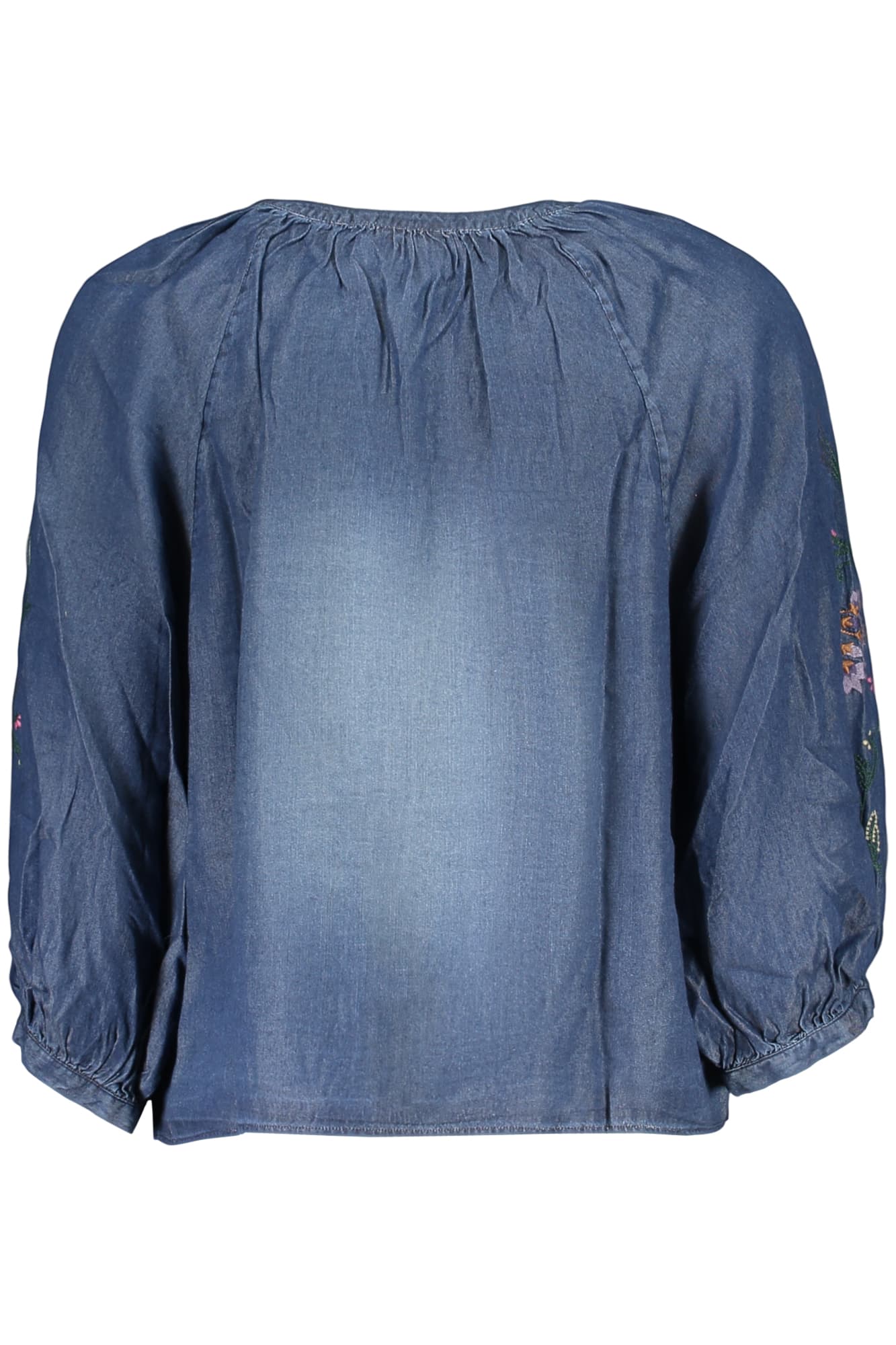 DESIGUAL ДАМСКА РИЗА С ДЪЛЪГ РЪКАВ, СИНЯ - DESIGUAL