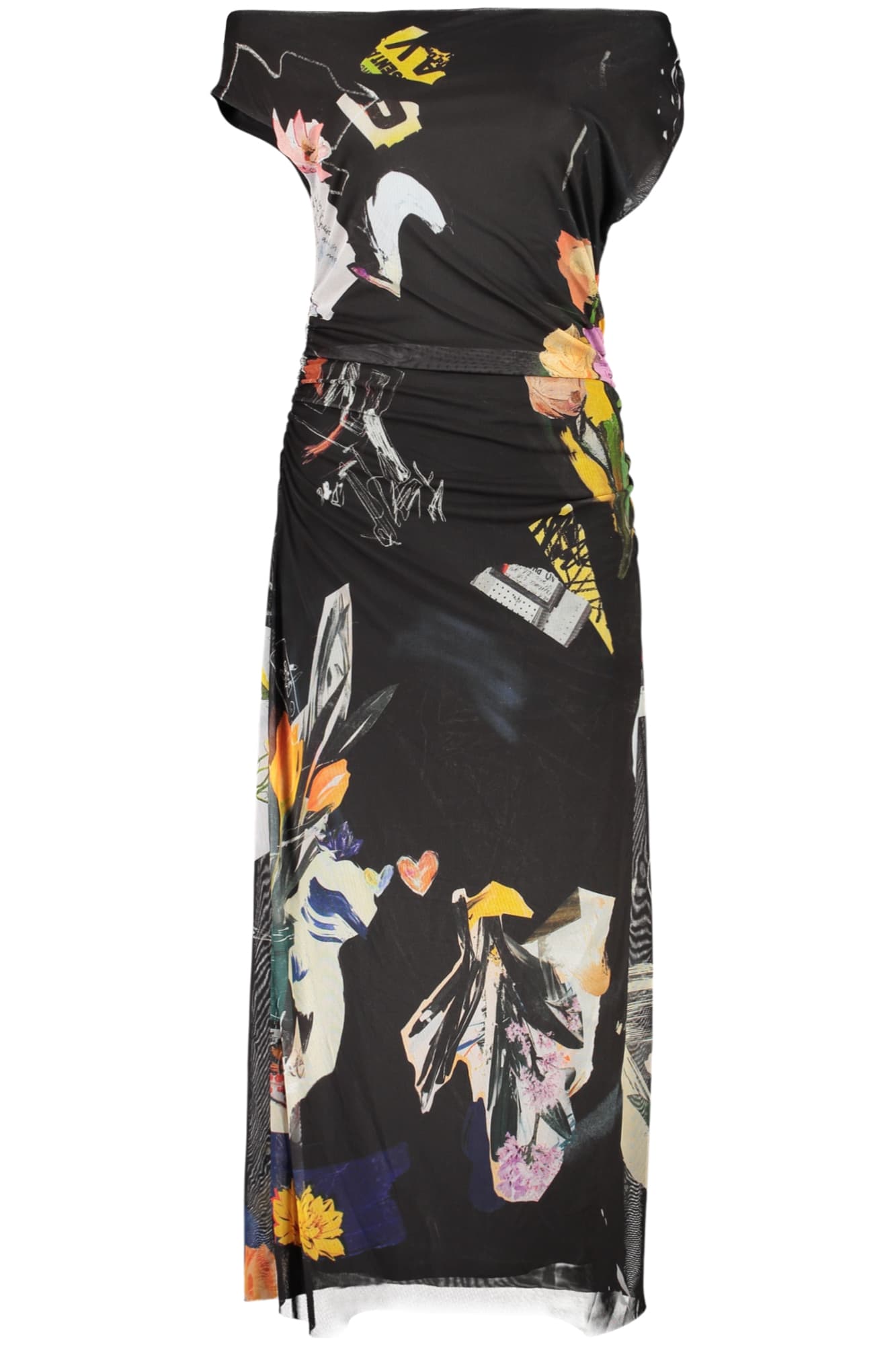 Дълга черна рокля за жени DESIGUAL - DESIGUAL