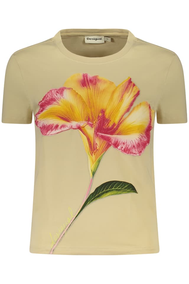 DESIGUAL ДАМСКА ТЕНИСКА С КЪС РЪКАВ, БЕЖОВА