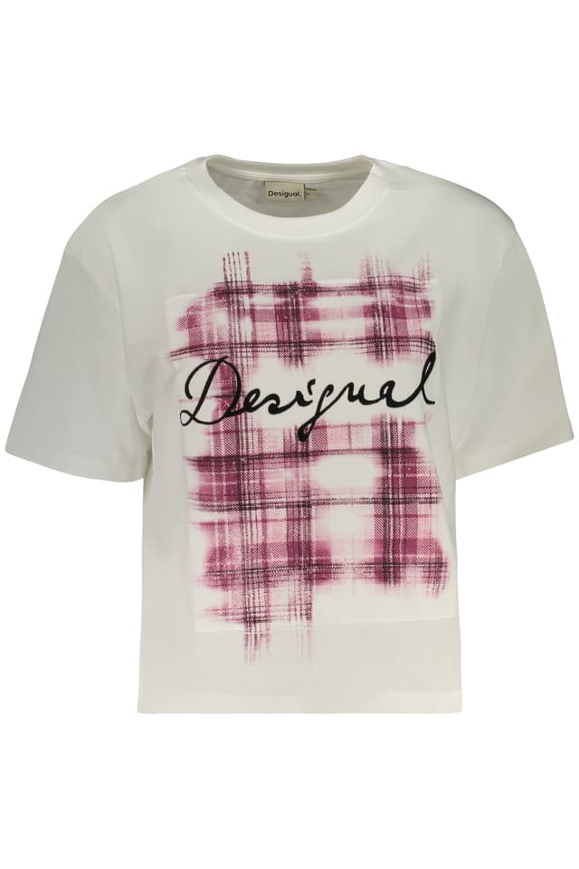 DESIGUAL ДАМСКА ТЕНИСКА С КЪС РЪКАВ, БЯЛА