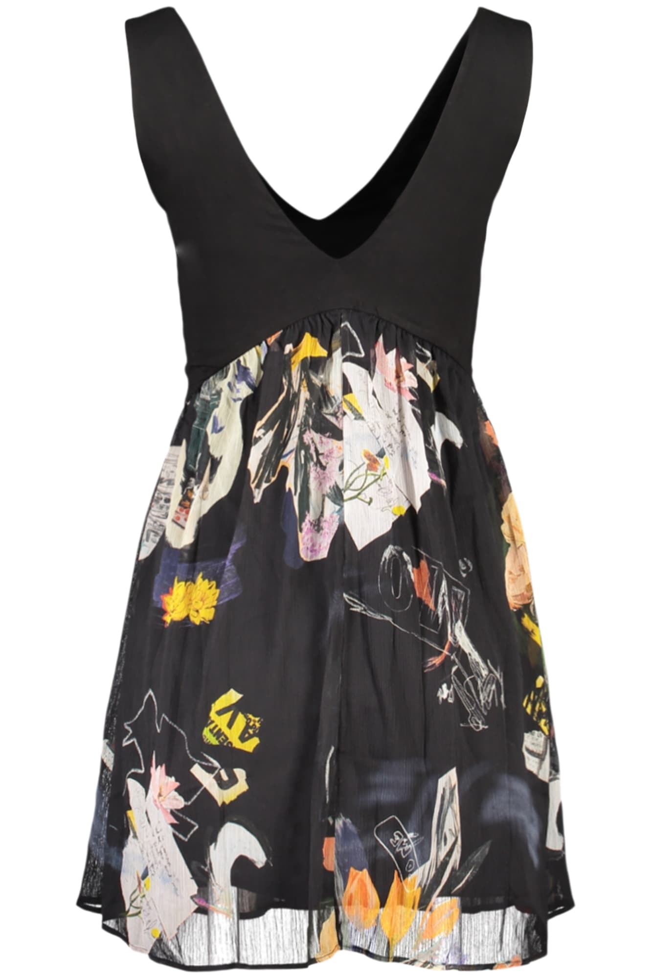 Къса рокля DESIGUAL за жени в черно - DESIGUAL