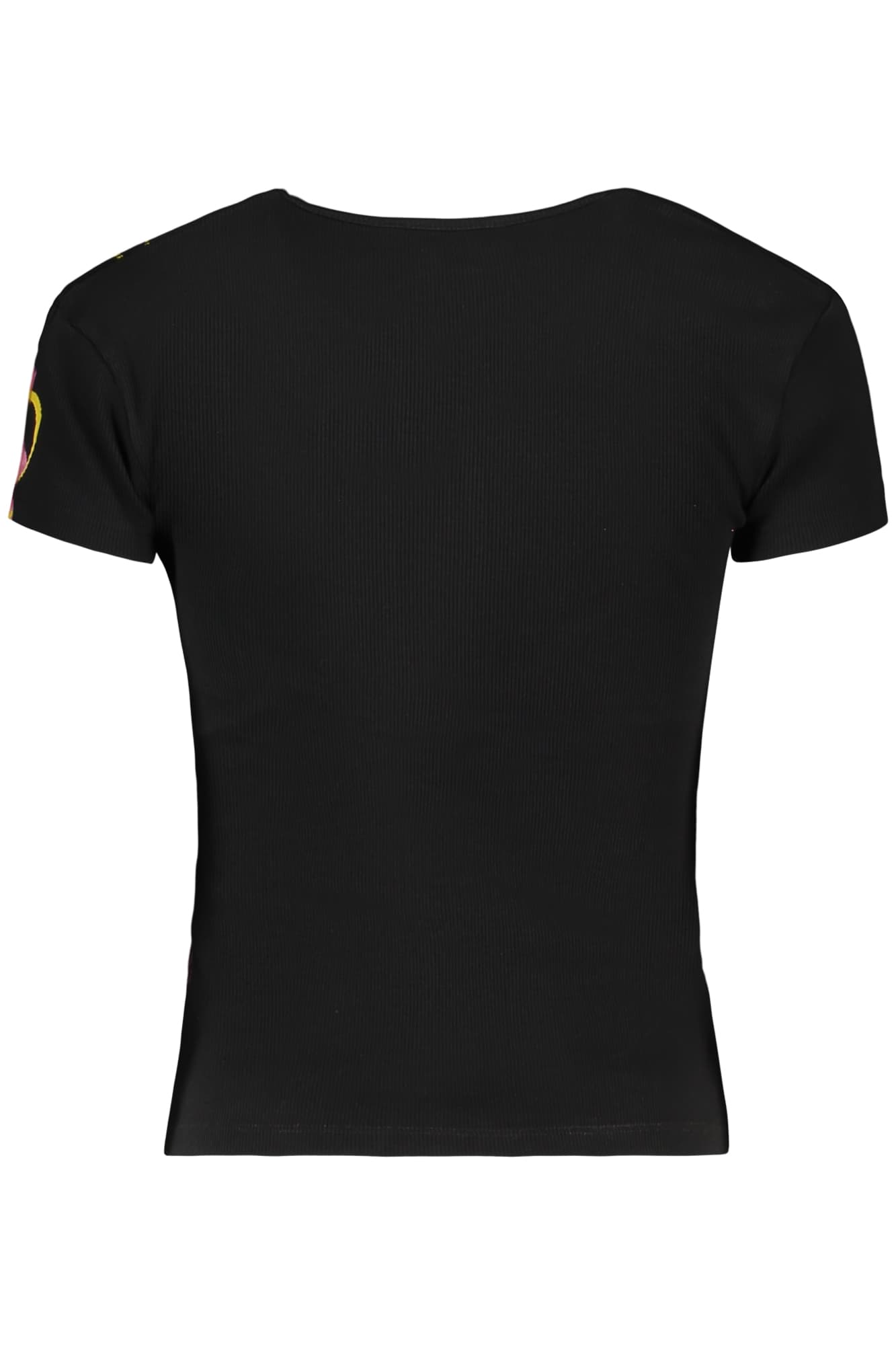 DESIGUAL ДАМСКА ТЕНИСКА С КЪС РЪКАВ, ЧЕРНА - DESIGUAL