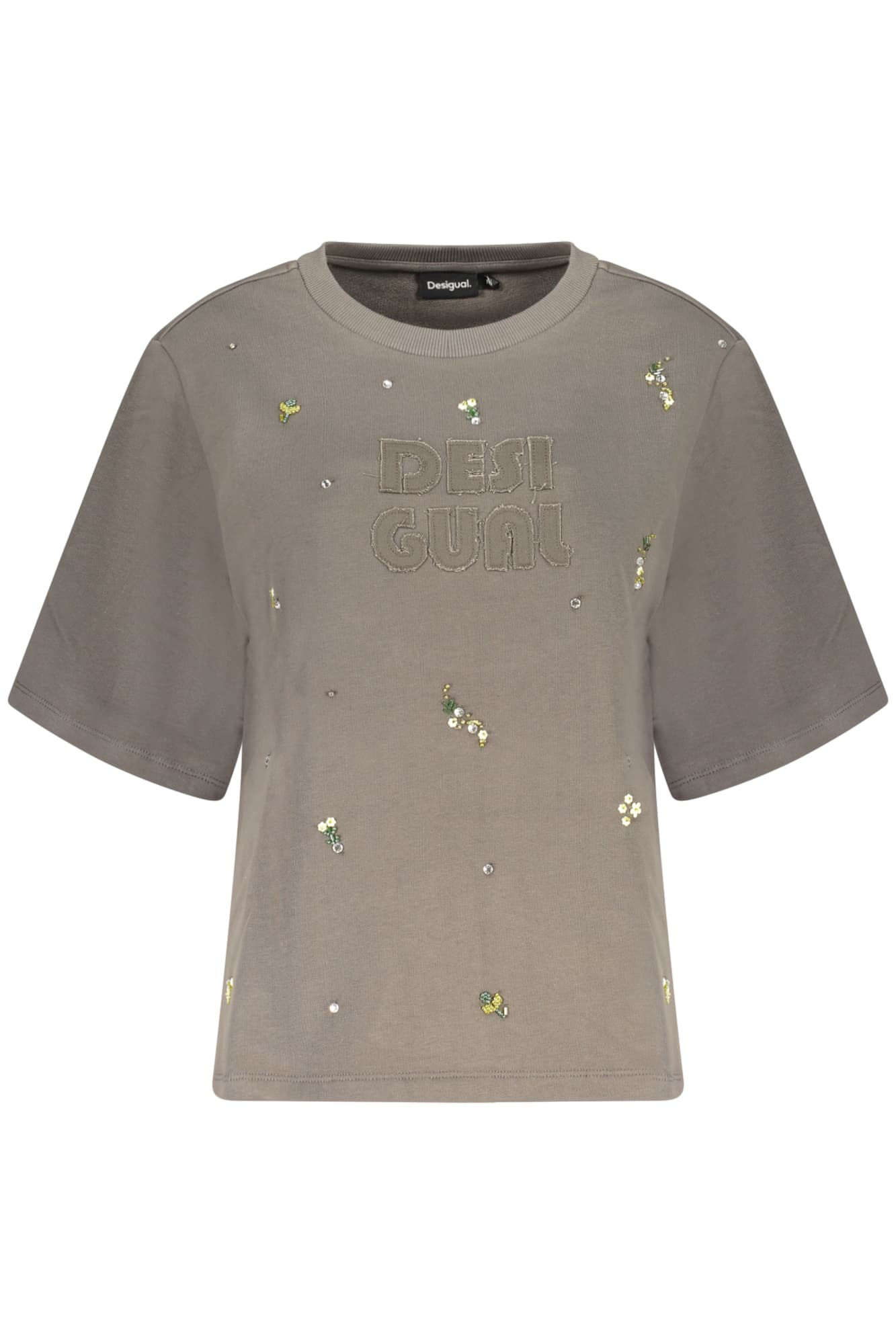 ДАМСКИ СИВ СУИТШЪРТ С ЦИП DESIGUAL - DESIGUAL