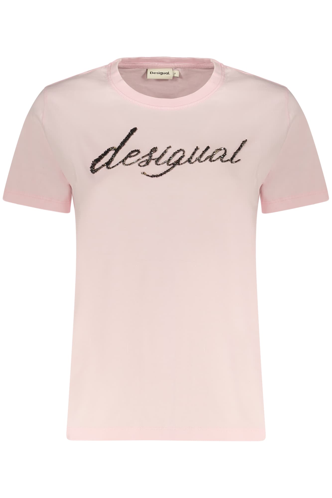 ДАМСКА РОЗОВА ТЕНИСКА С КЪС РЪКАВ DESIGUAL - DESIGUAL