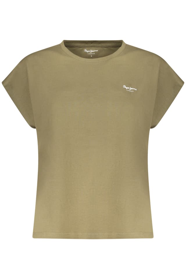 ДАМСКА ТЕНИСКА С КЪС РЪКАВ PEPE JEANS, ЗЕЛЕНА