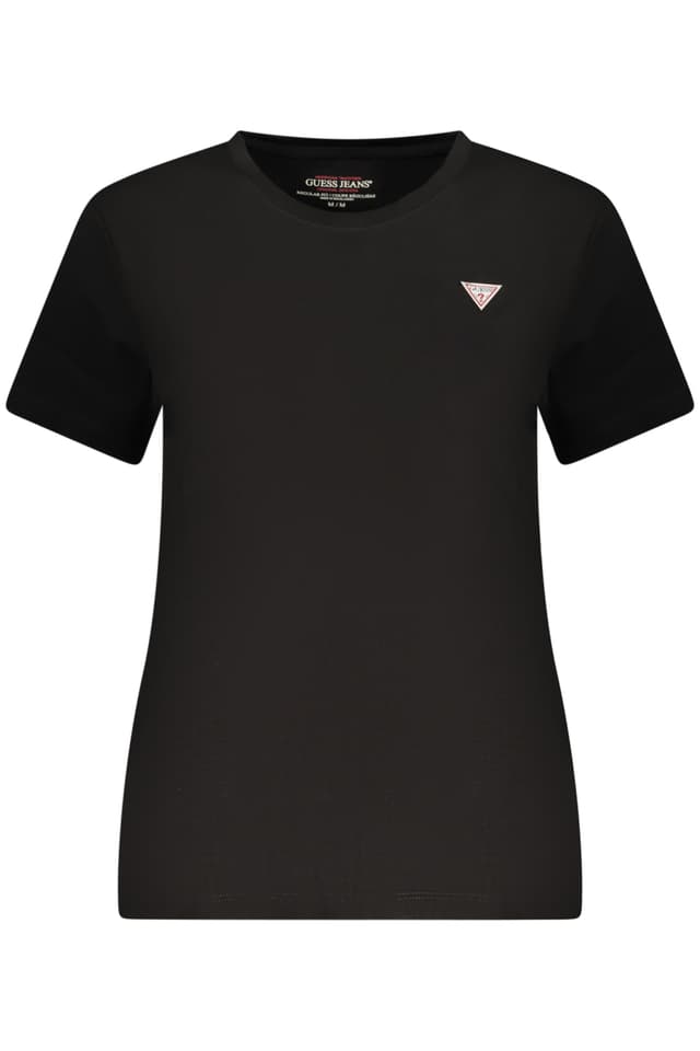 Дамска тениска с къс ръкав GUESS JEANS, черна