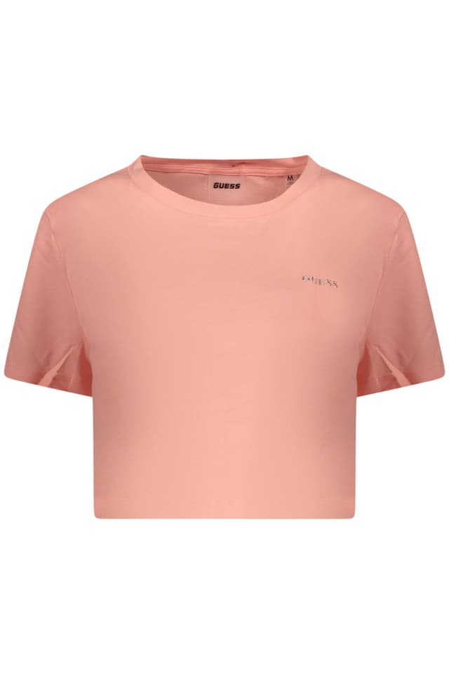 Дамска тениска с къс ръкав GUESS JEANS, розова