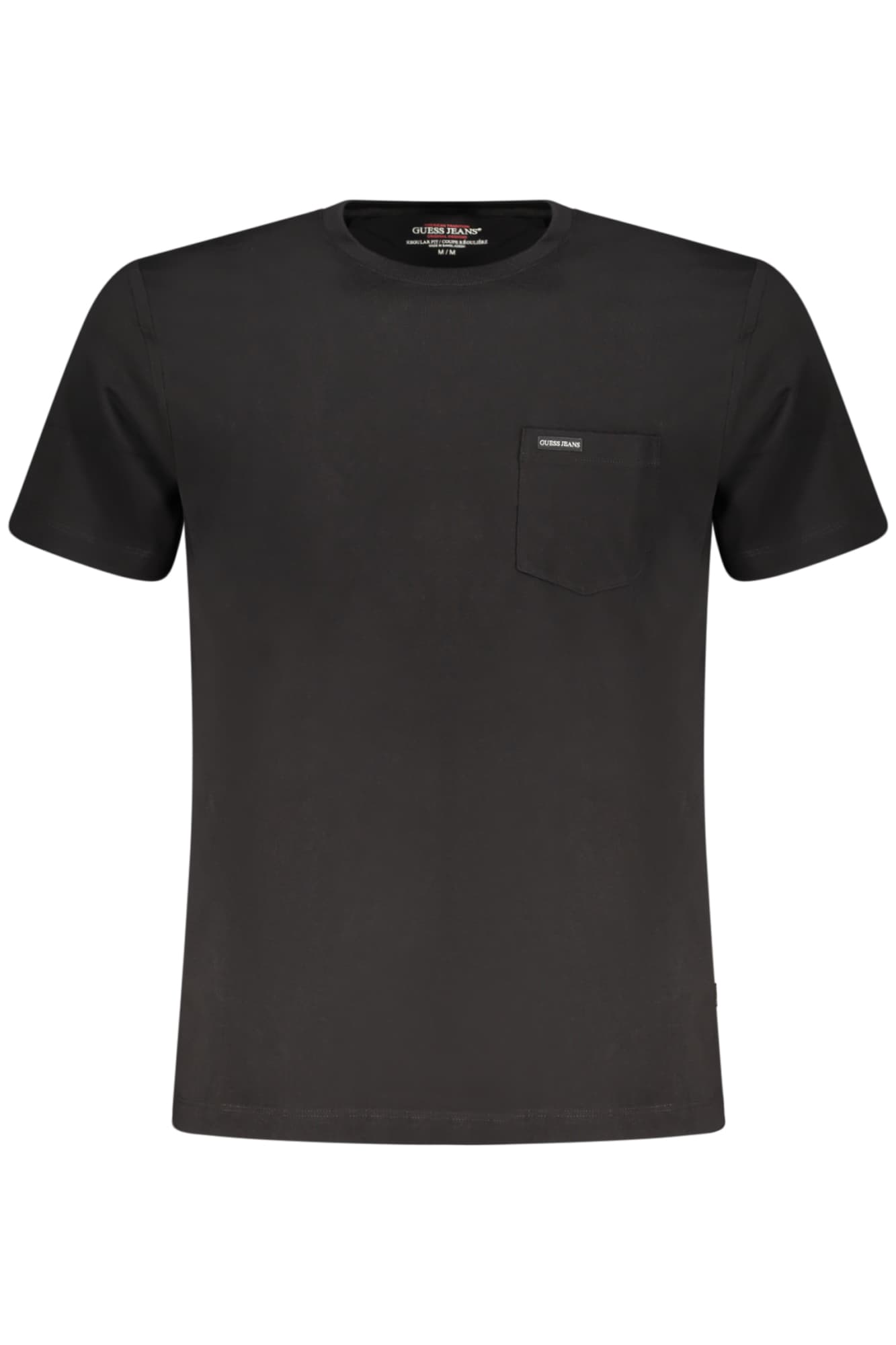 МЪЖКА ТЕНИСКА С КЪС РЪКАВ GUESS JEANS, ЧЕРНА - GUESS JEANS