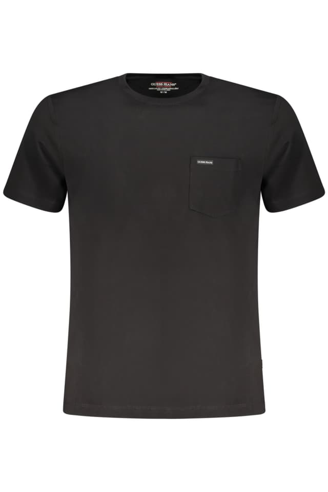 МЪЖКА ТЕНИСКА С КЪС РЪКАВ GUESS JEANS, ЧЕРНА