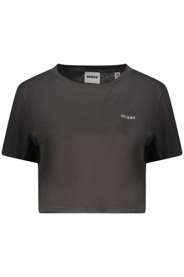 Дамска тениска с къс ръкав GUESS JEANS, черна