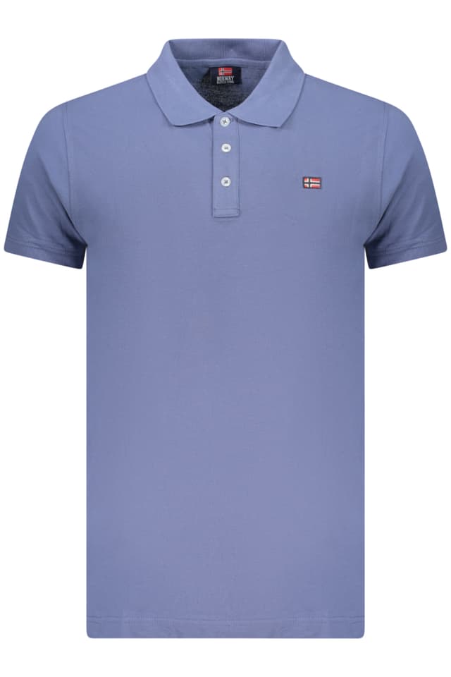 НОРВЕГИЯ 1963 МЪЖКА ПОЛО БЛИЗА С КЪС РЪКАВ, СИНЯ