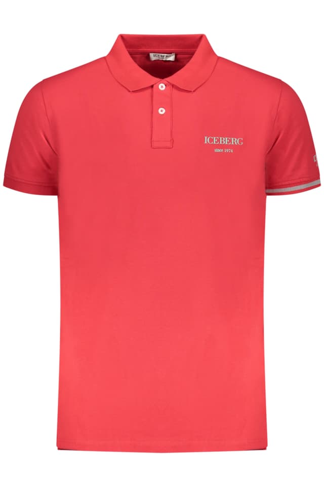МЪЖКА ПОЛО БЛИЗА С КЪС РЪКАВ ICEBERG, ЧЕРВЕНА