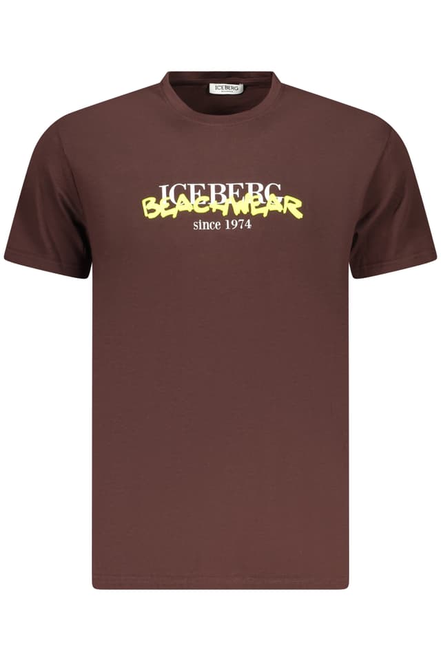 МЪЖКА ТЕНИСКА С КЪС РЪКАВ ICEBERG, КАФЯВА