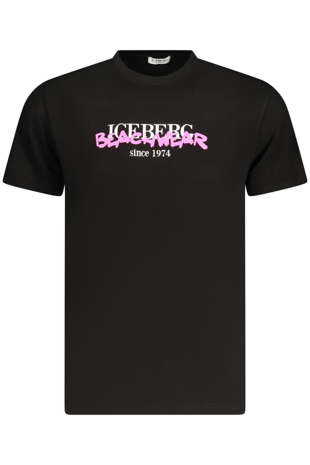 МЪЖКА ТЕНИСКА С КЪС РЪКАВ ICEBERG, ЧЕРНА