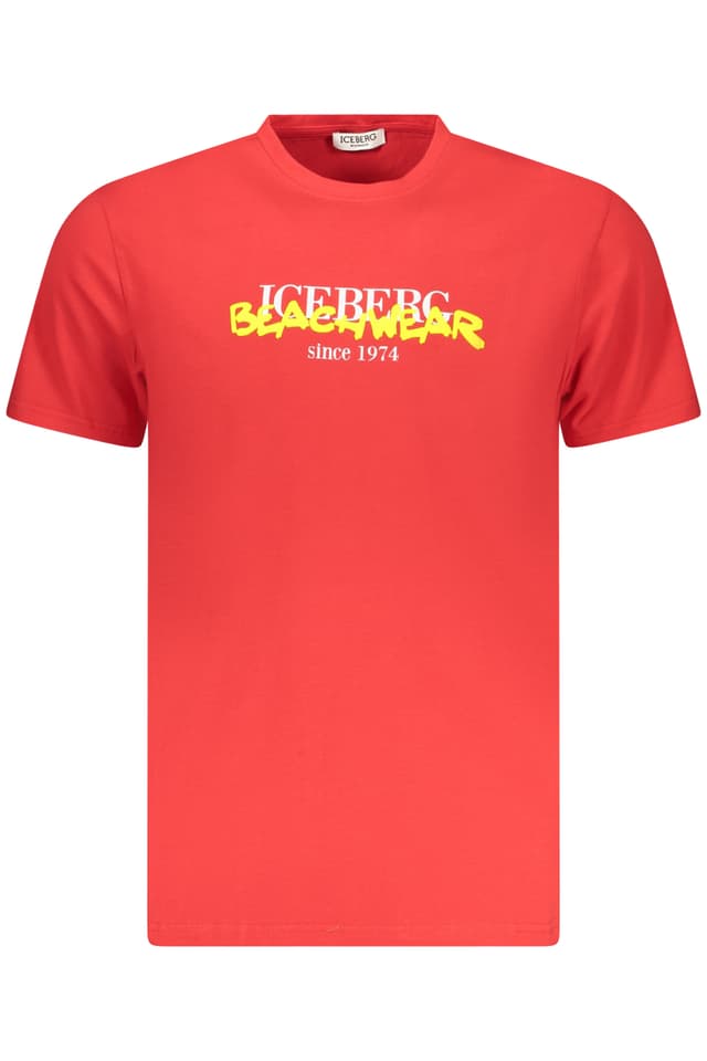 МЪЖКА ТЕНИСКА С КЪС РЪКАВ ICEBERG, ЧЕРВЕНА