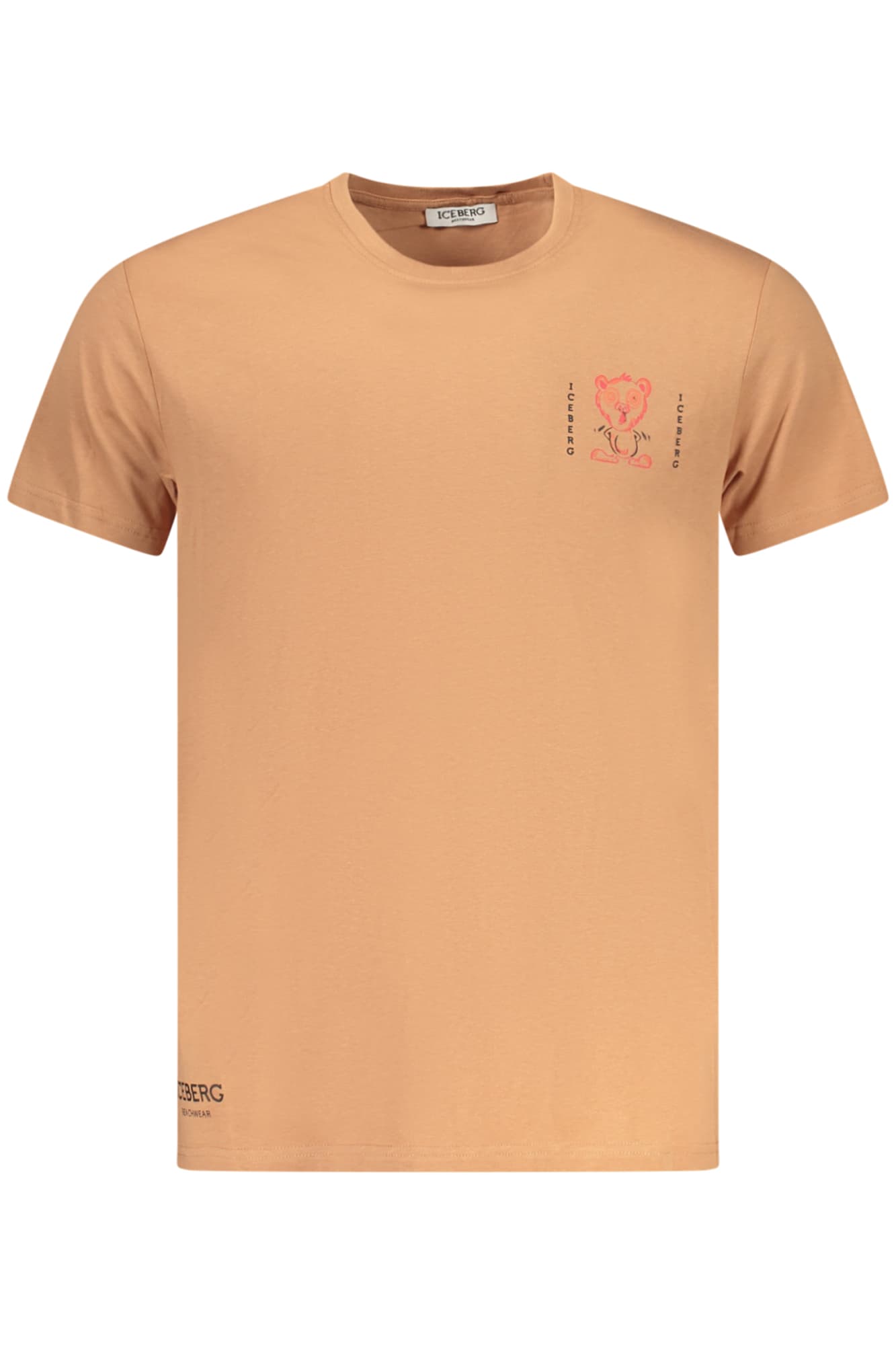 МЪЖКА ТЕНИСКА С КЪС РЪКАВ ICEBERG, КАФЯВА - ICEBERG