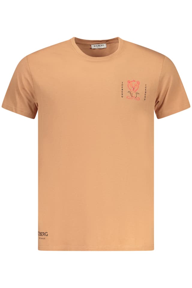 МЪЖКА ТЕНИСКА С КЪС РЪКАВ ICEBERG, КАФЯВА