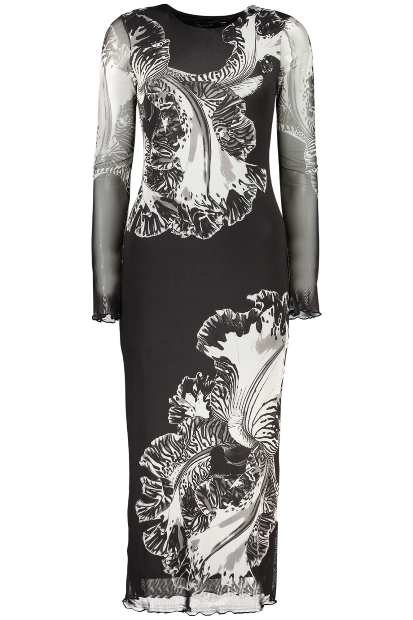 Дълга черна рокля за жени DESIGUAL - DESIGUAL